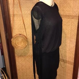 Fringe Sleeve T-shirt